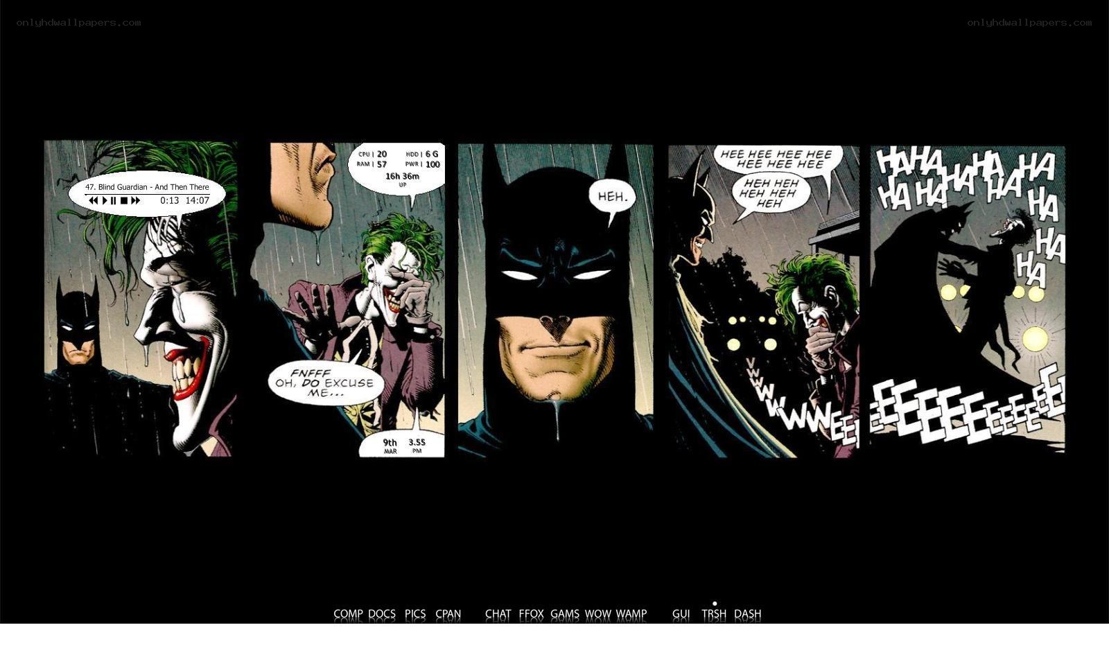 Batman and Joker comic panels