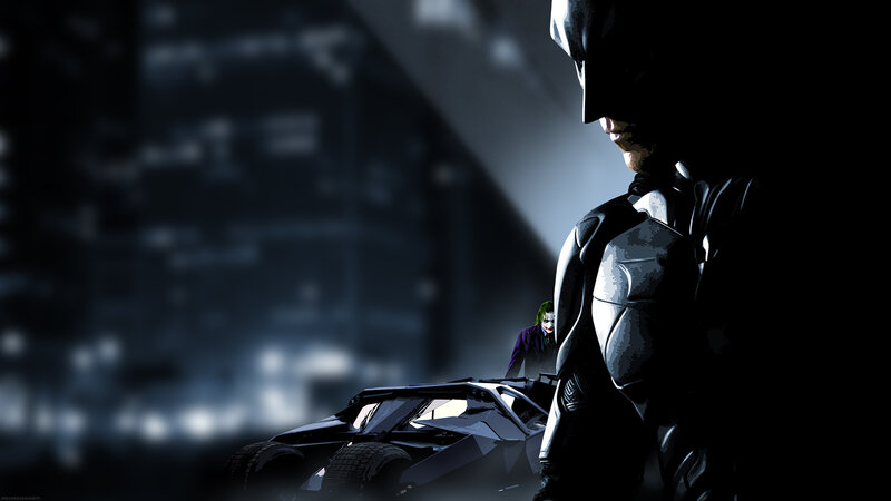 Batman and Joker confrontation