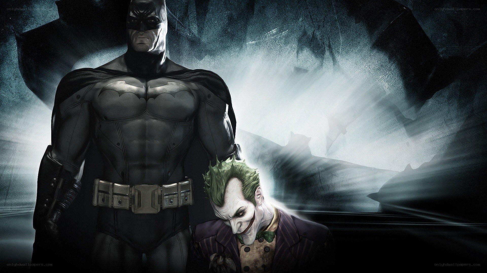 Batman and Joker confrontation