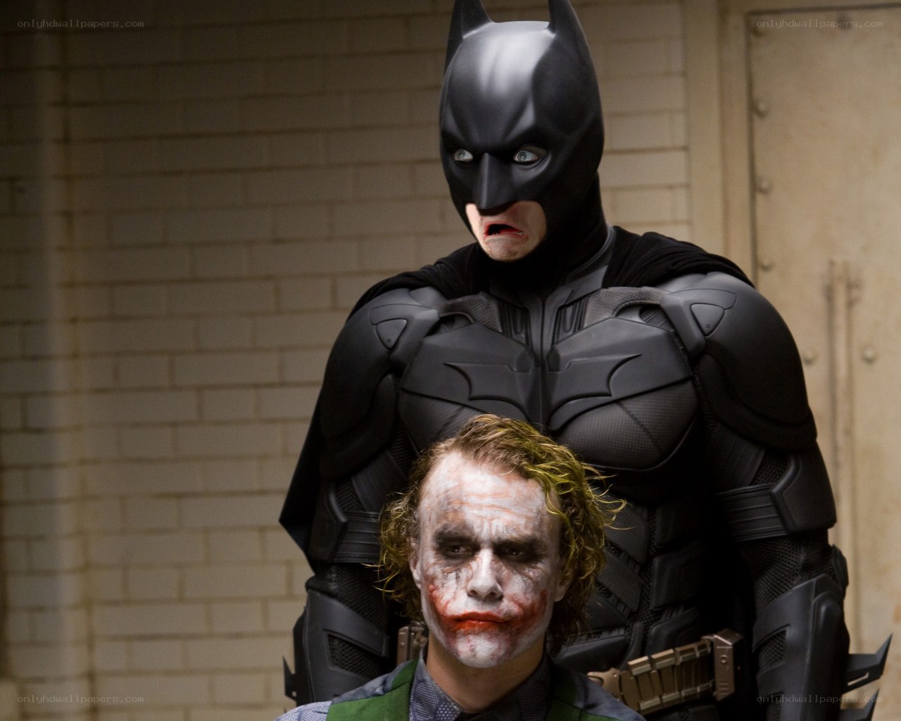 Batman and Joker confrontation