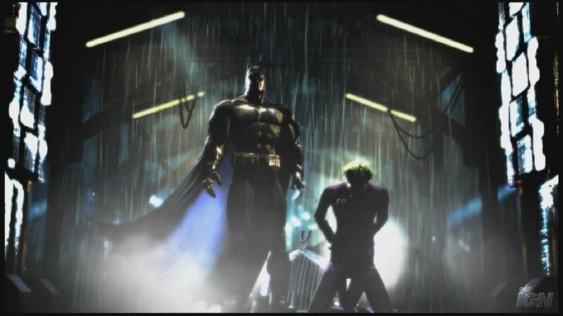 Batman and Joker in Rain — Black