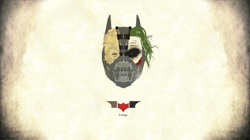 Batman and Joker Masks — Gray