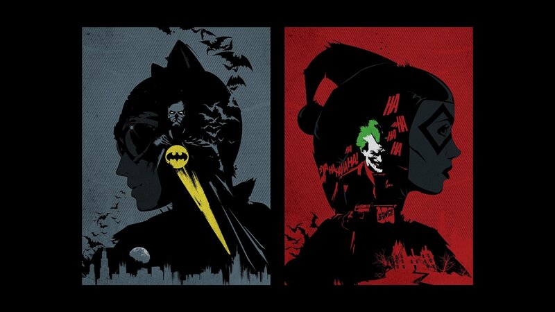 Batman and Joker Silhouettes