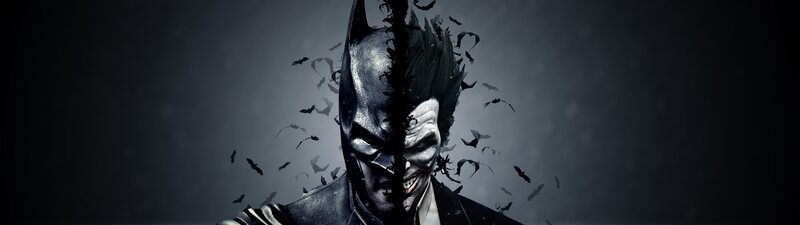 Batman and Joker Split Face