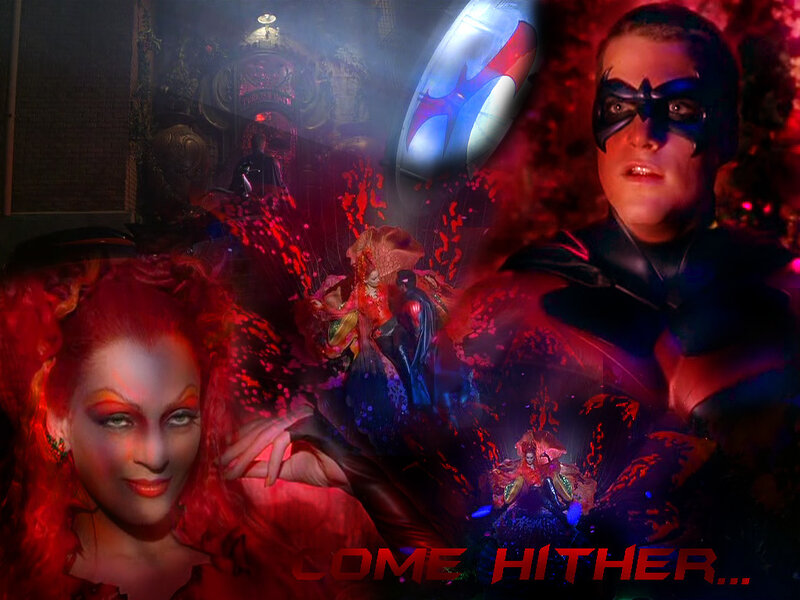 Batman and Poison Ivy collage