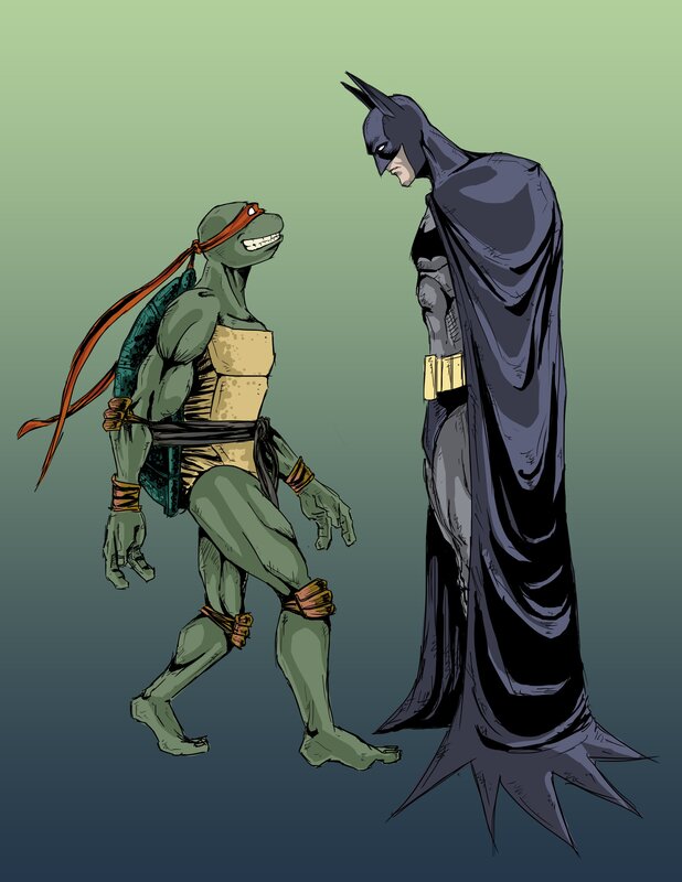 Batman and Raphael meet