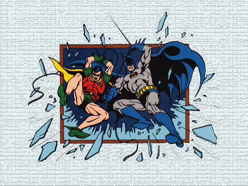 Batman and Robin Breaking Through