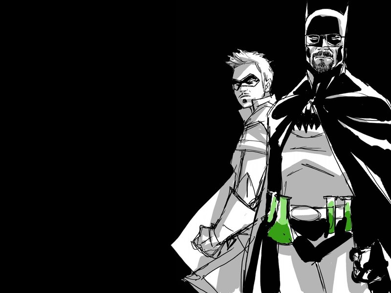 Batman and Robin Characters — Black, Dramatic, Comic