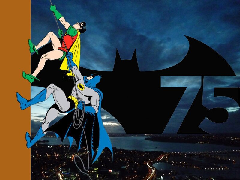 Batman and Robin Climbing — Blue