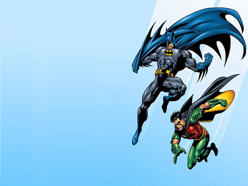 Batman and Robin Flying — Blue, Action
