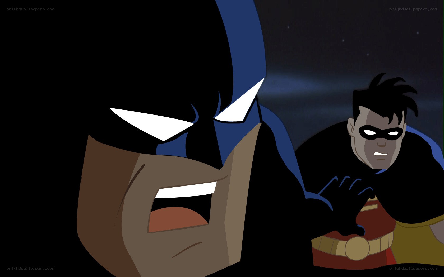 Batman and Robin in action