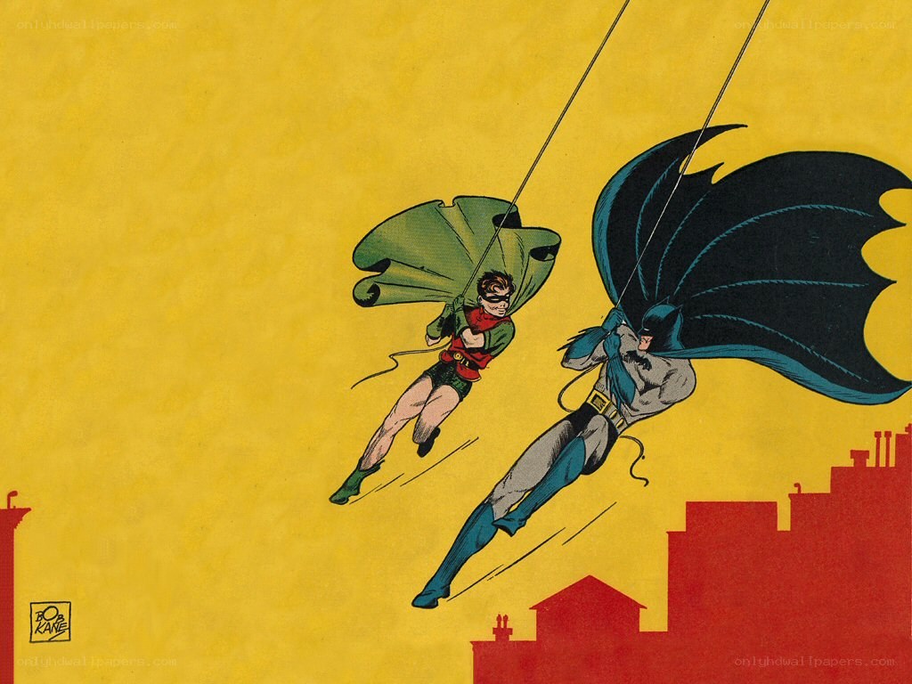 Batman and Robin in action