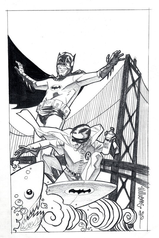 Batman and Robin in action