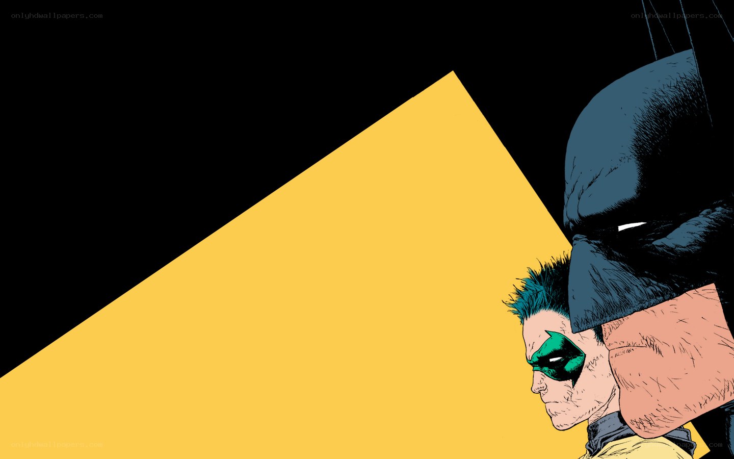 Batman and Robin in silhouette