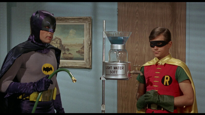 Batman and Robin in the Batcave