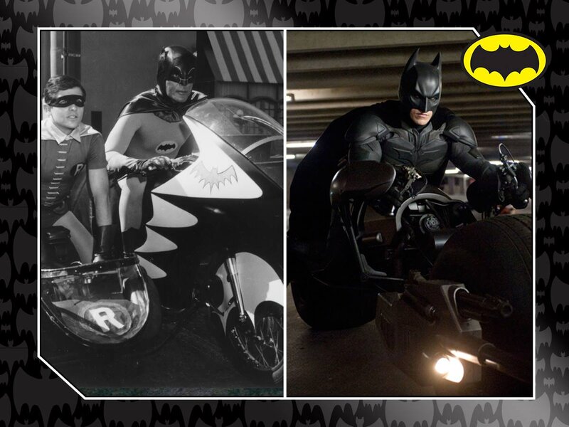 Batman and Robin on Motorcycles