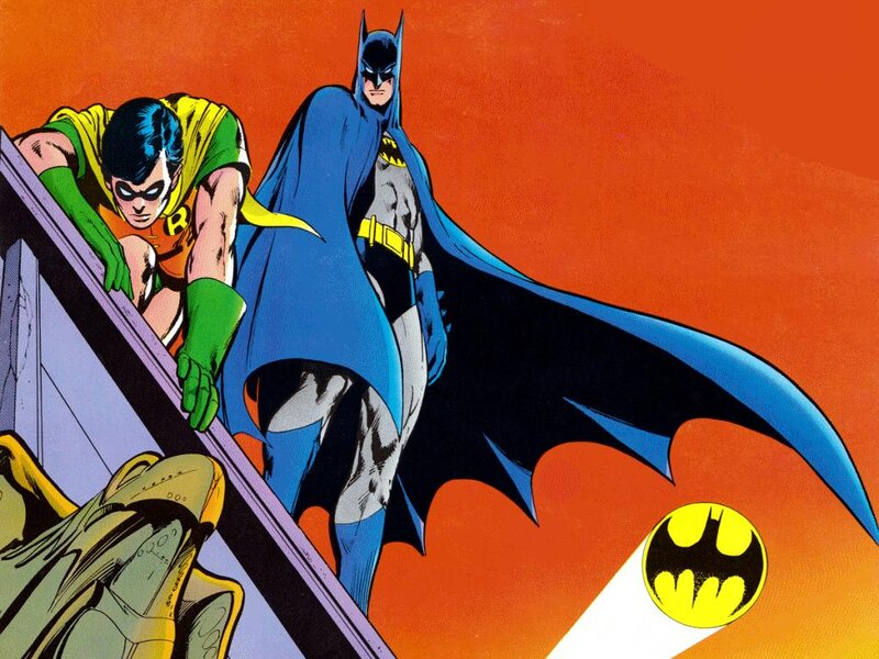 Batman and Robin on Rooftop