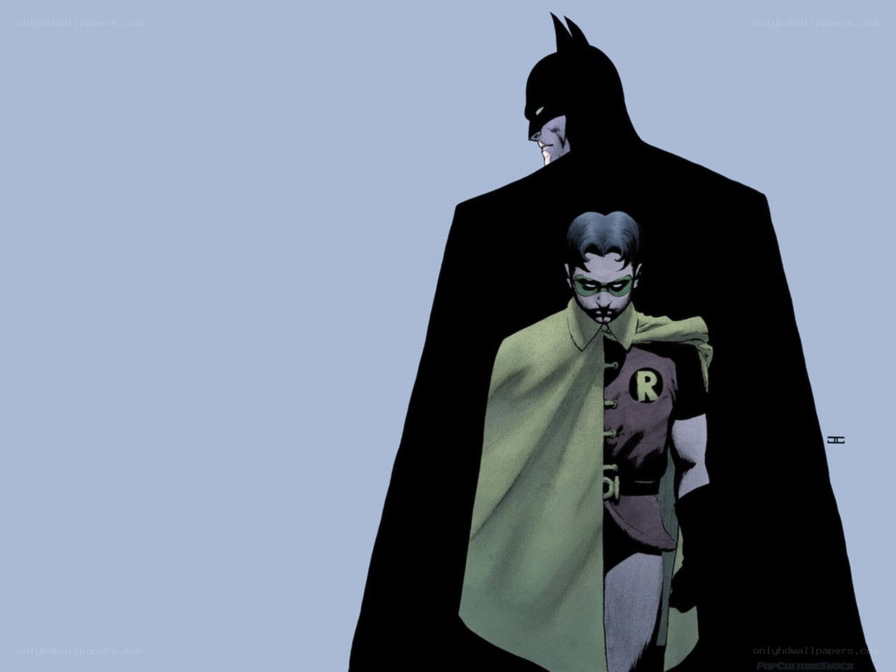 Batman and Robin silhouette