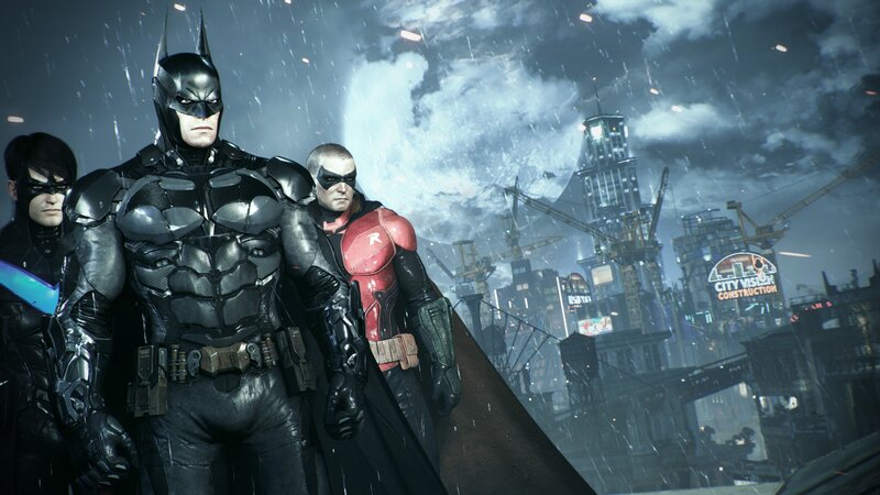 Batman and Robin Standing — Black, Dramatic