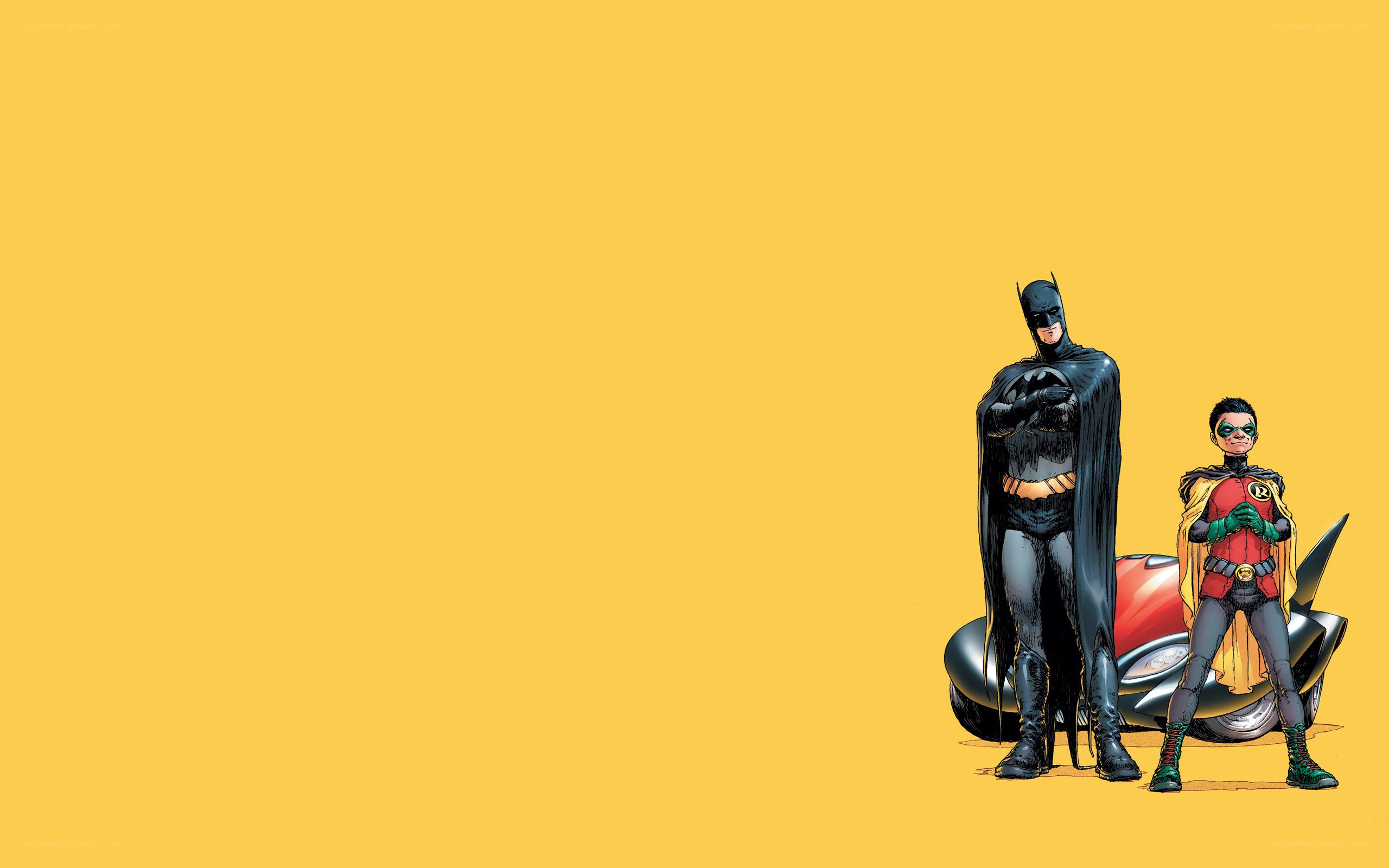 Batman and Robin standing together