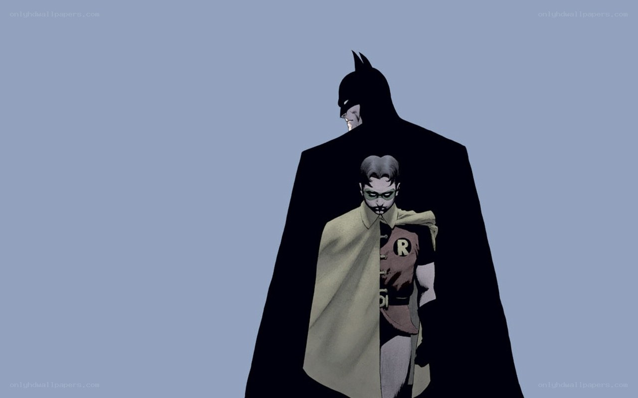Batman and Robin standing together