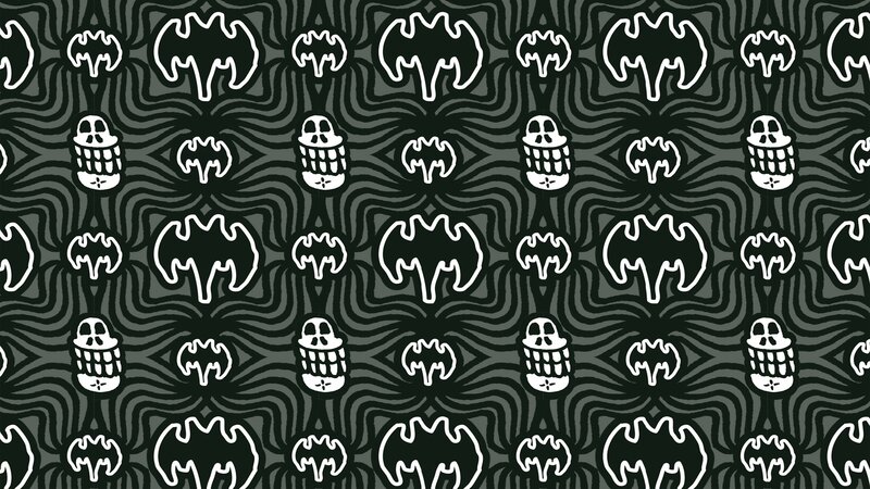 Batman and Skull Pattern