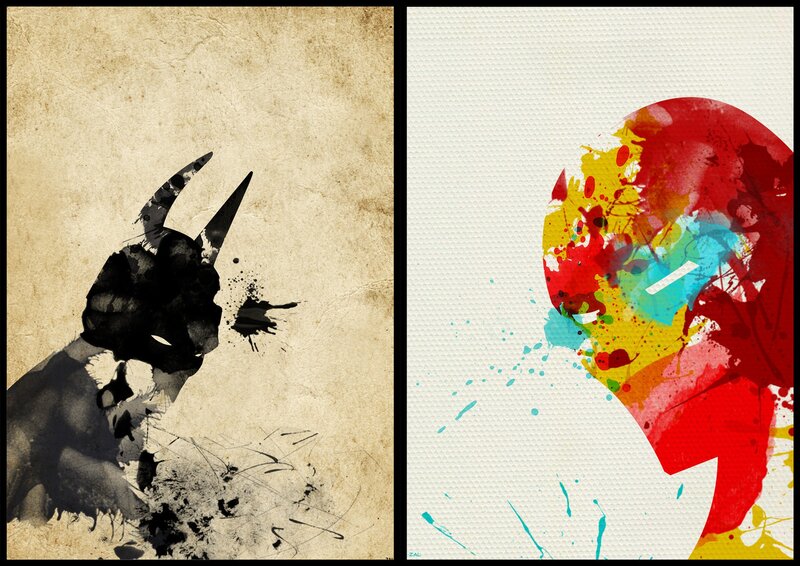 Batman and Superman art print