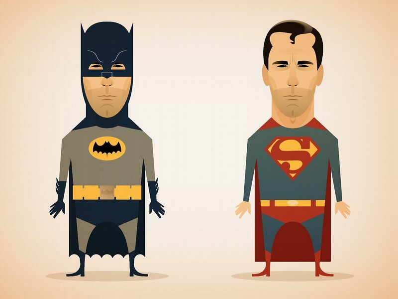 Batman and Superman characters