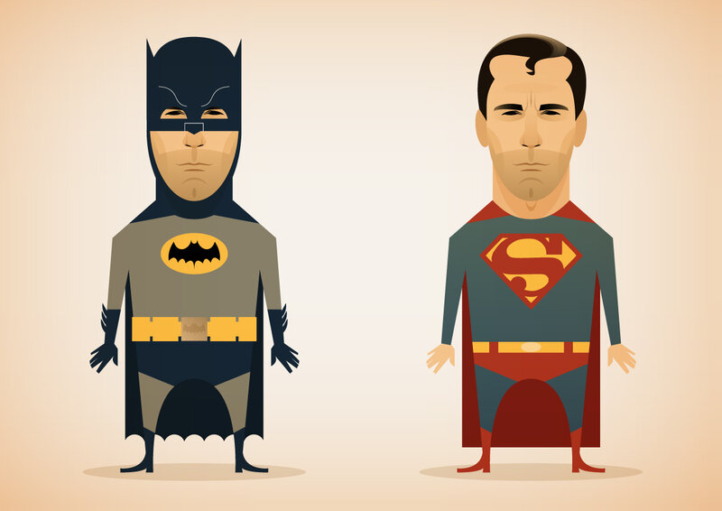 Batman and Superman characters
