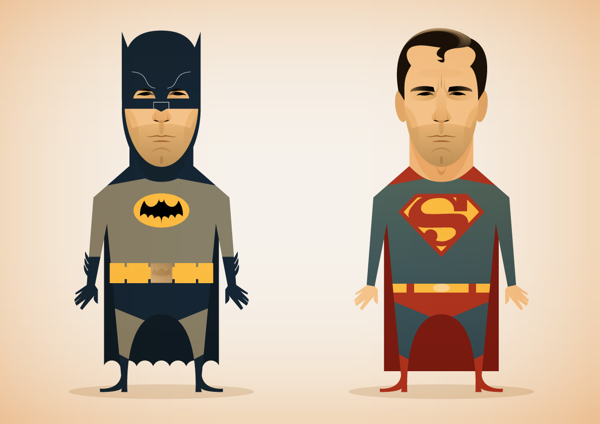 Batman and Superman characters