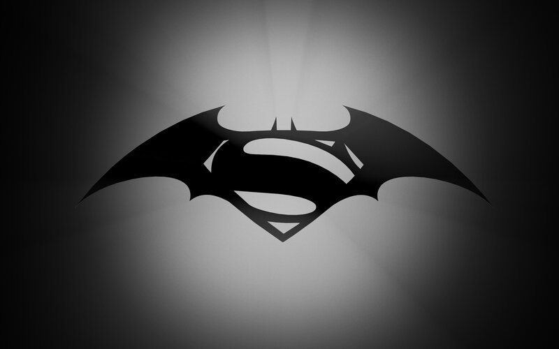 Batman and Superman Logo — Black, Dramatic