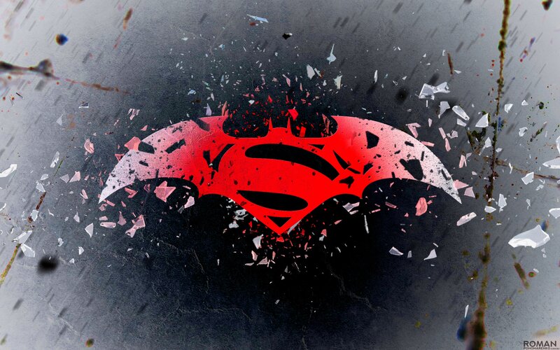 Batman and Superman Logo — Red, Dramatic