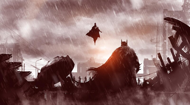 Batman and Superman — Red