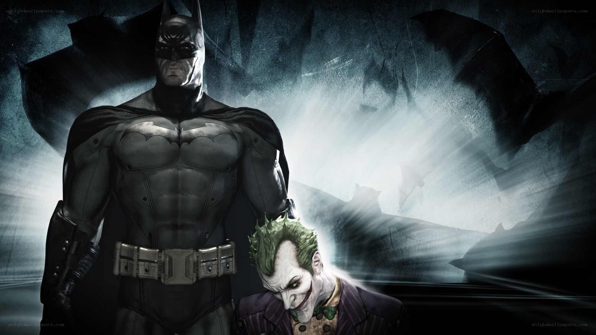 Batman and the Joker confrontation