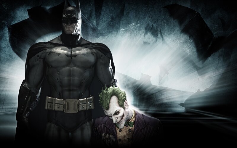 Batman and the Joker confrontation