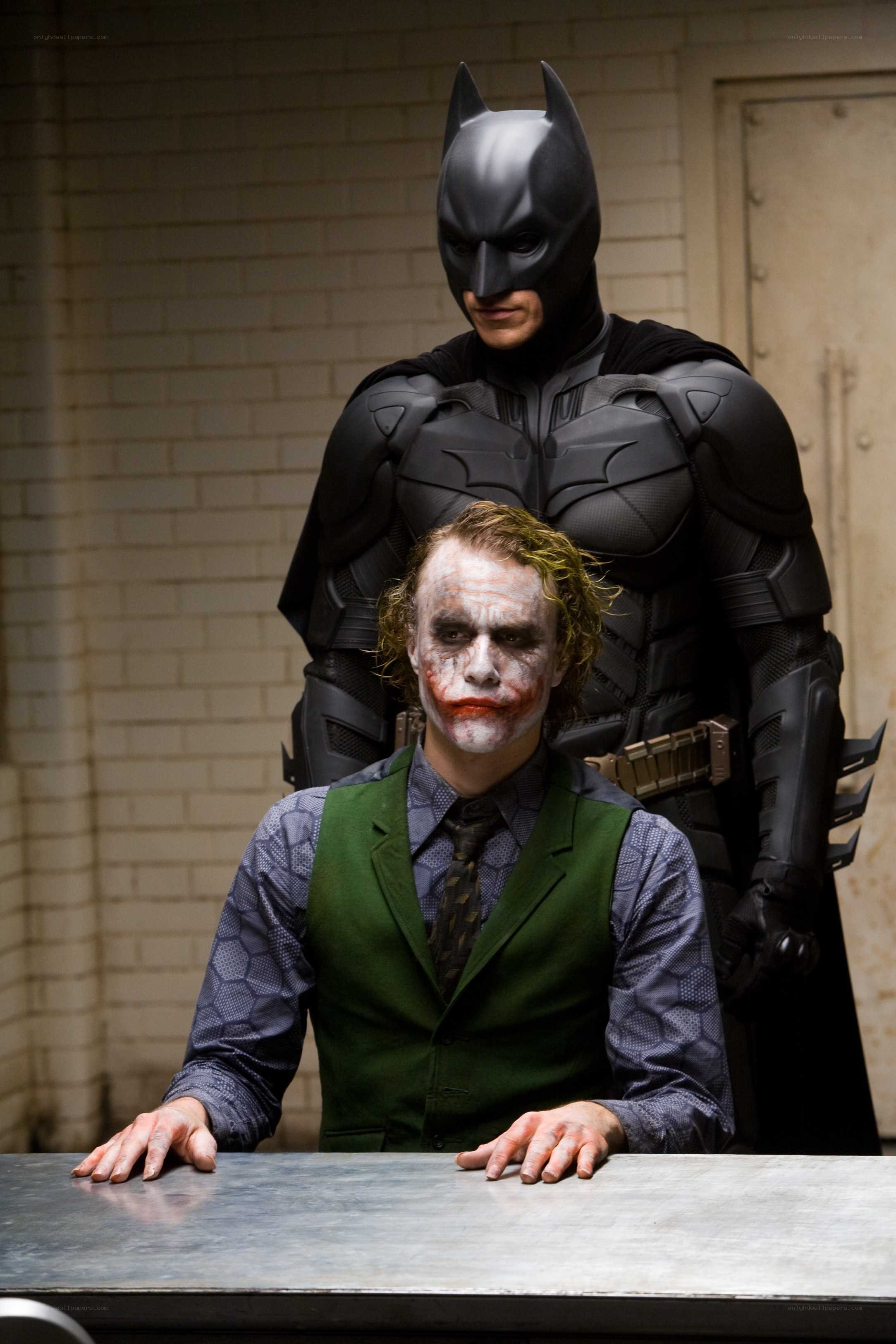 Batman and the Joker in interrogation
