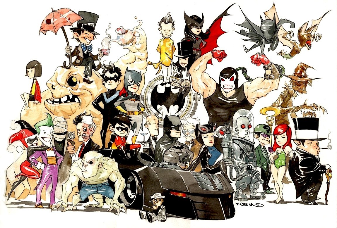 Batman and villains art collection