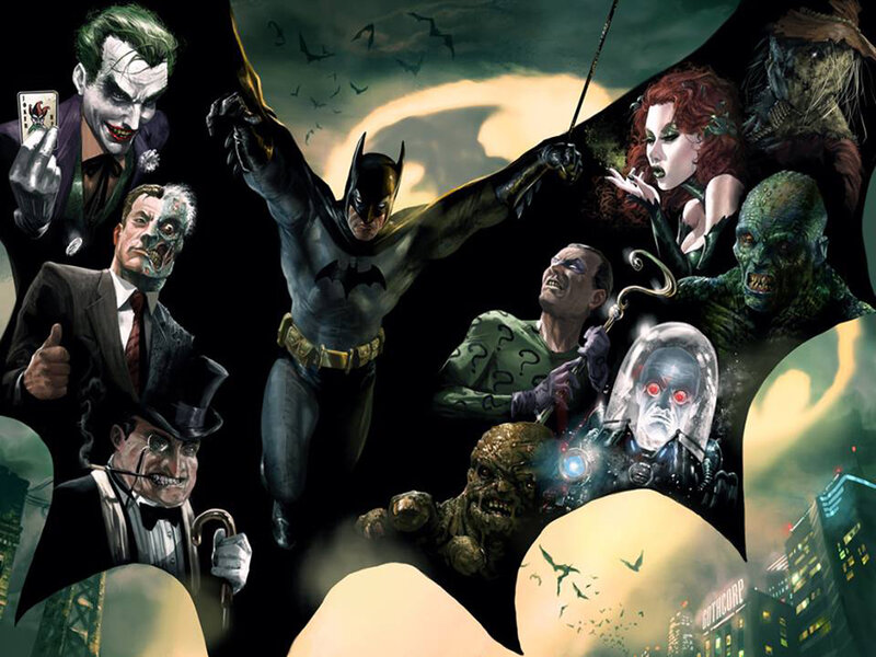 Batman and Villains — Black, Dramatic