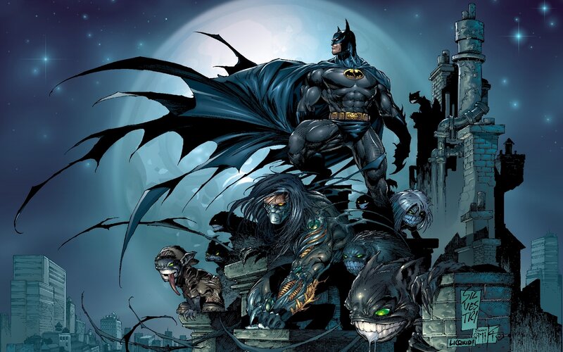 Batman and Villains — Blue, Dramatic