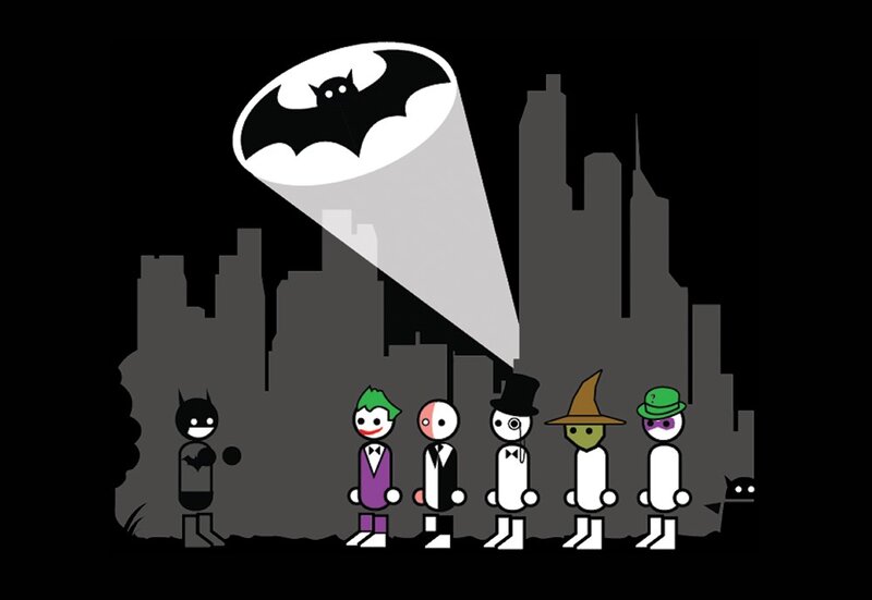 Batman and villains in Gotham