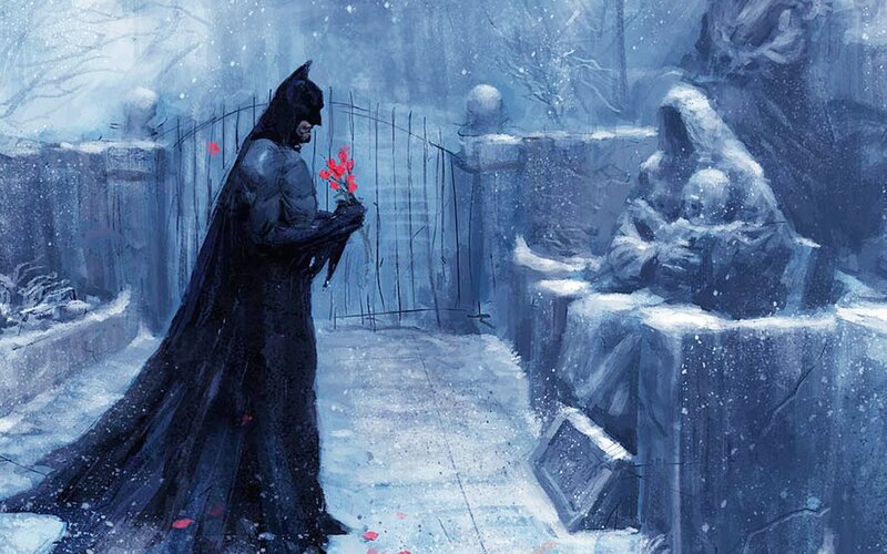 Batman at a Grave — Blue