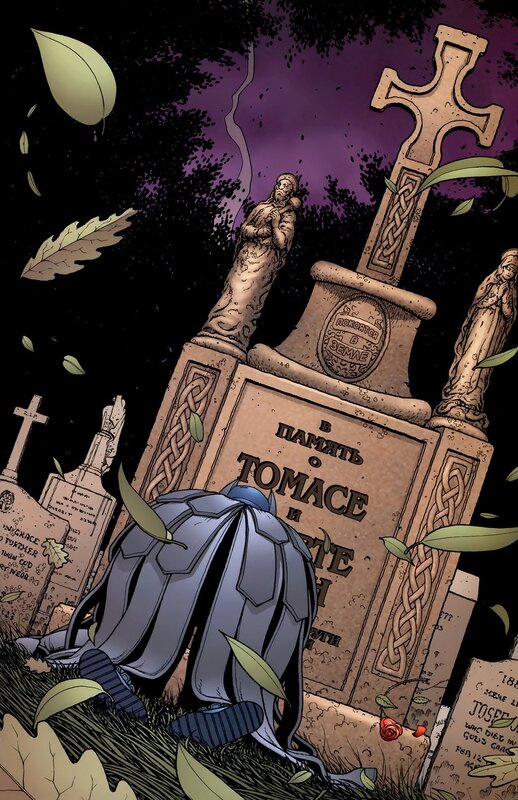 Batman at a grave