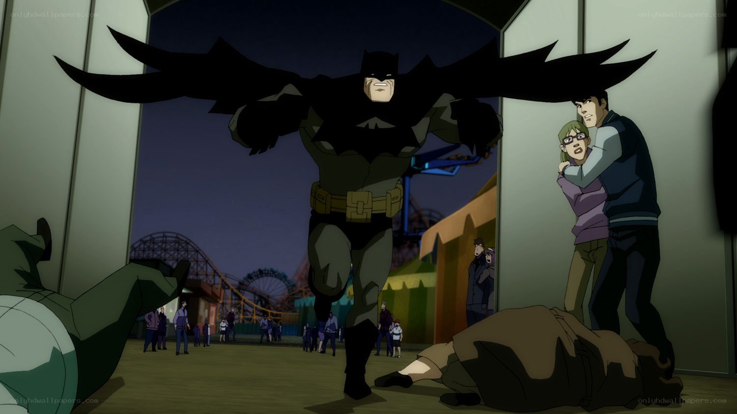 Batman at the amusement park