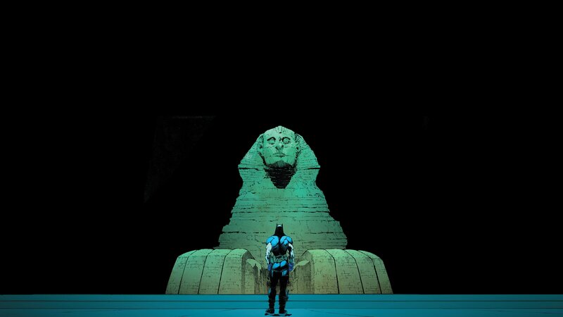 Batman Before a Sphinx