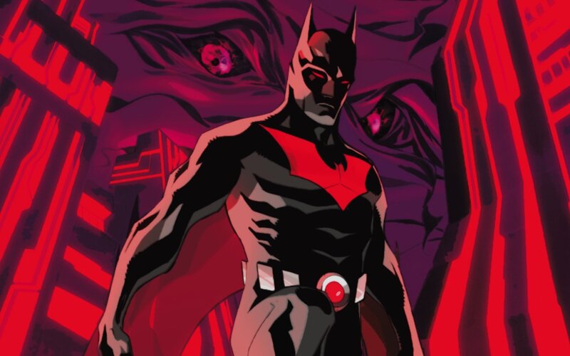 Batman Beyond in a dark alley