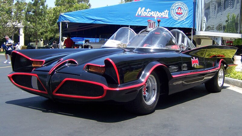 Batman car at a motorsport event