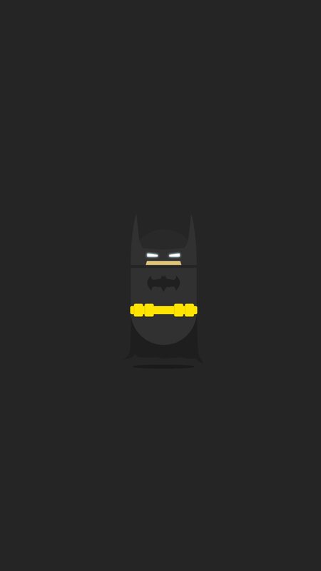 Batman Character — Black, Dark, Minimalist