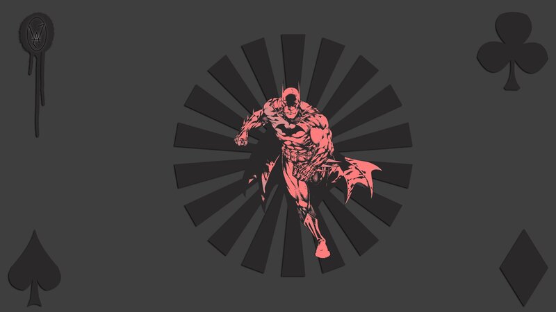 Batman Character — Black, Dramatic, Digital Art, Playing Cards