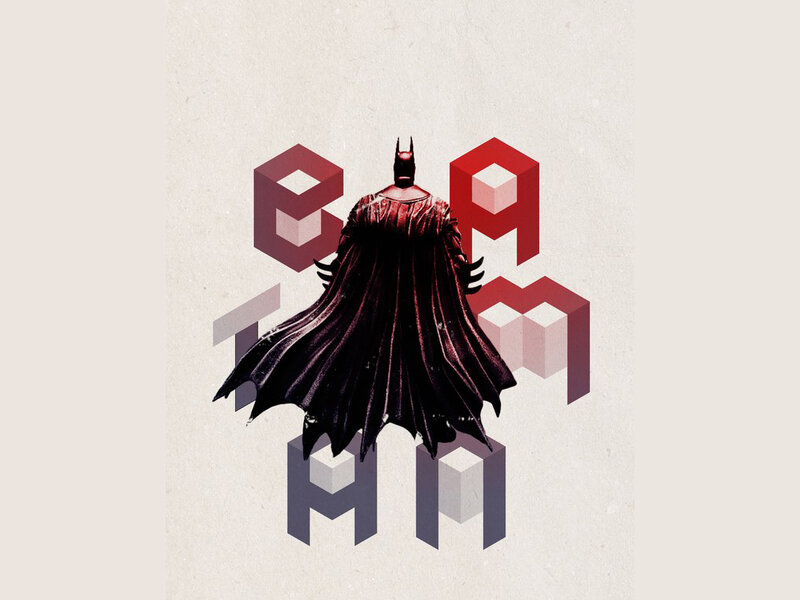 Batman Character — Black, Dramatic, Illustration, Cape