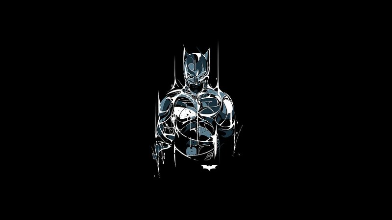 Batman Character — Black, Dramatic, Night, Digital Art, Mask